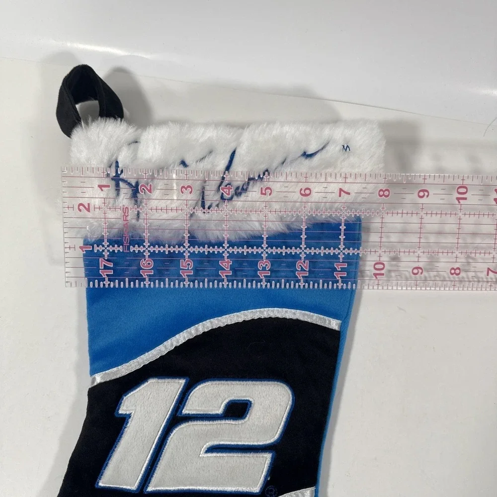 NASCAR Christmas Stocking Ryan Newman 12 Blue Embroidered Signature Plush